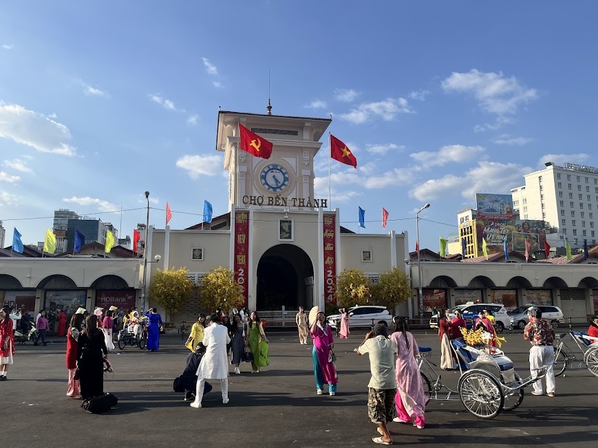 Ben Thanh Market in Ho Chi Minh City, Vietnam. 