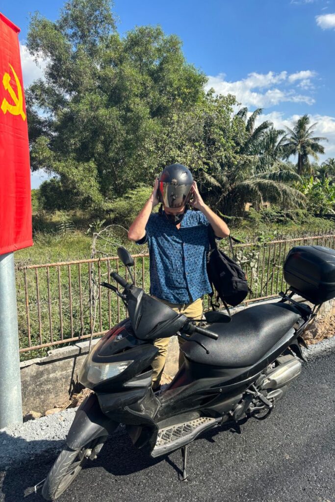 Driving a motorbike in Ho Chi Minh City is good to get around Saigon
