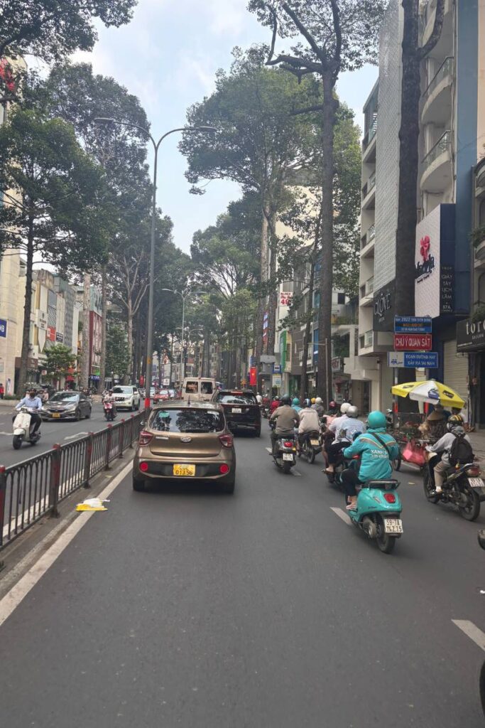 Busy road in Ho Chi Minh City