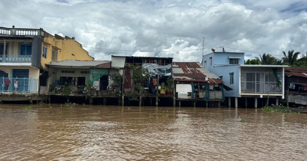 Mekong Delta homes on the river
