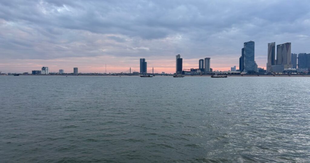 Phnom Penh from the Mekong River viewpoint
