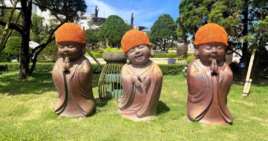 Cute Buddha statutes at Black Virgin Mountain 