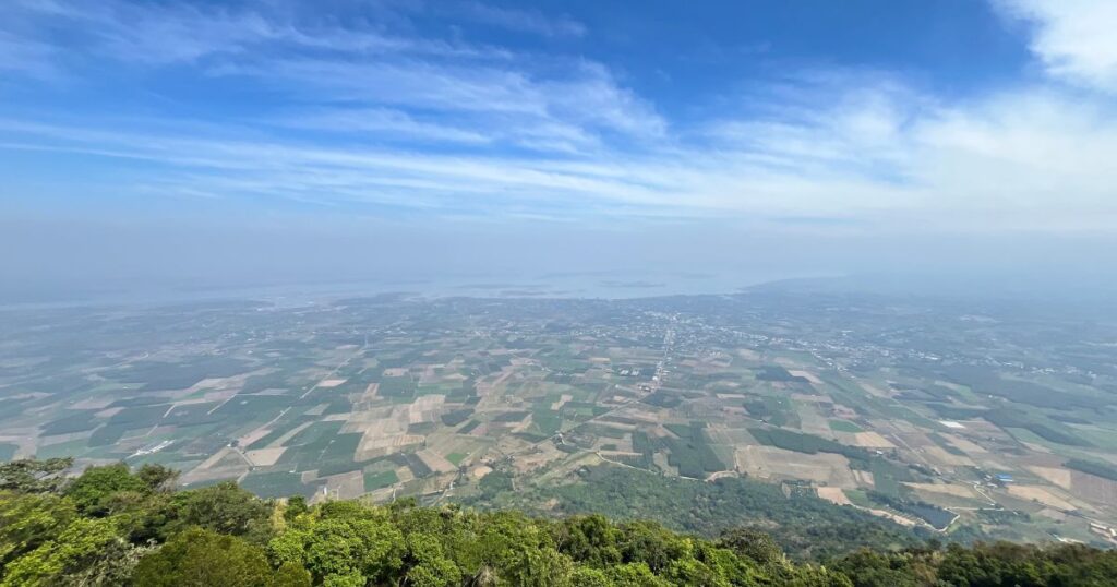 Looking down from the peak of Ba Den Mountain 